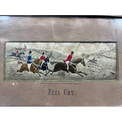 186 - PAIR OF HISTORICAL BATTLE SCENE SILK PICTURES