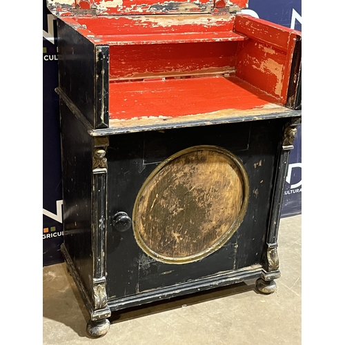 2 - ORIENTAL RED LACQUERED CUPBOARD