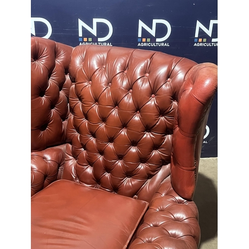 55 - BUTTON BACK LEATHER CHAIR