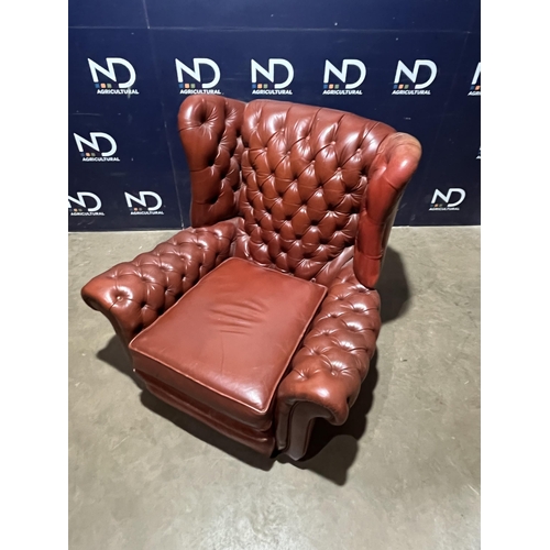 55 - BUTTON BACK LEATHER CHAIR