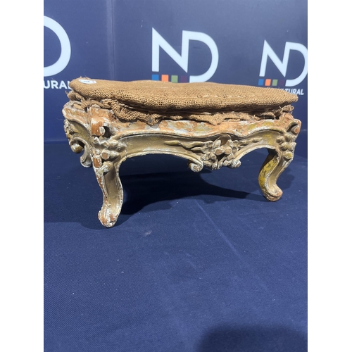 72 - CARVED WOOD GILT STOOL