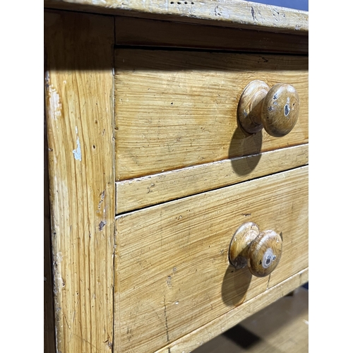 8 - PAIR OF WELSH PINE DAIRY TABLES SCRUMBLED