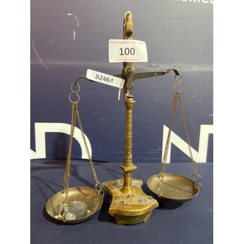 100 - POST OFFICE BRASS SCALES