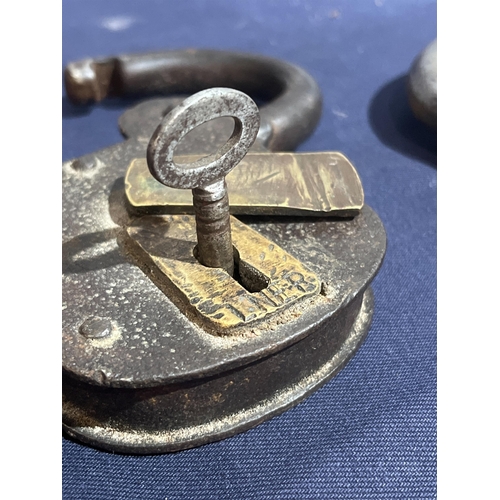 132 - LARGE 19TH CENTURY PADLOCKS