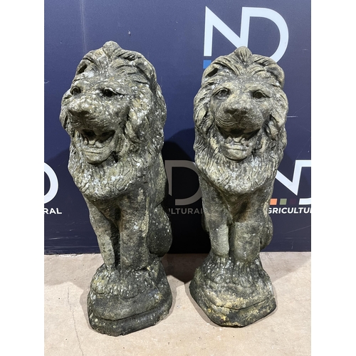 15 - COMPOSITE STONE LIONS