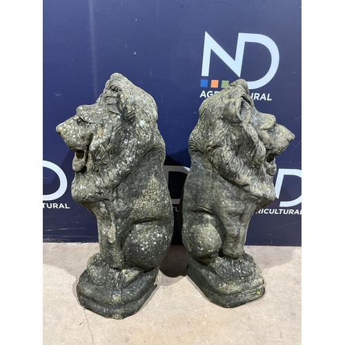 15 - COMPOSITE STONE LIONS