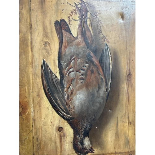 151 - OIL ON CANVAS DEAD GAME PARTRIDGE