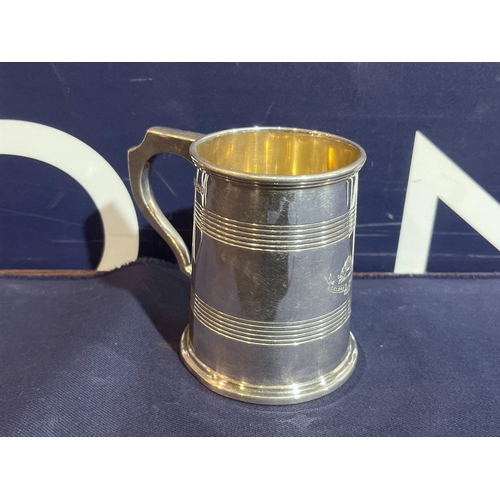 162 - HALLMARKED SILVER GOBLET 225G