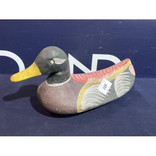 169 - WOODEN DECOY DUCK