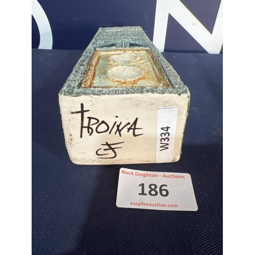 186 - SIGNED TROIKA VASE