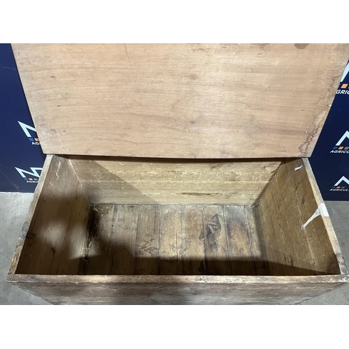 236 - LARGE WOODEN PINE CHEST