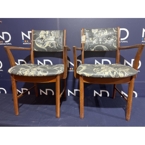 241 - PAIR OF MAYFAIR FABRIC UPHOLSTERED CHAIRS