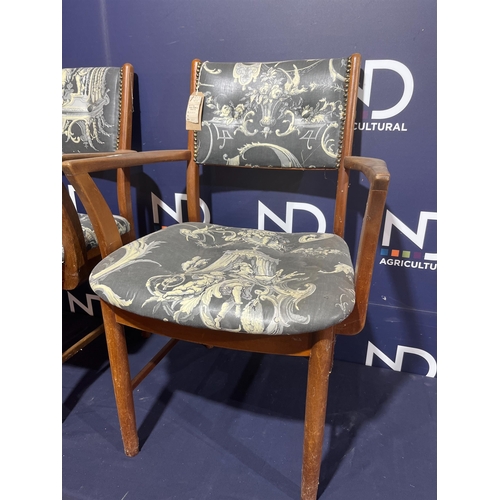 241 - PAIR OF MAYFAIR FABRIC UPHOLSTERED CHAIRS