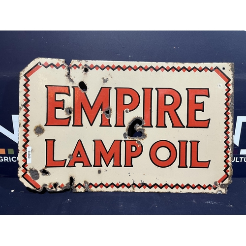 26 - ENAMEL EMPIRE LAMP OIL SIGN