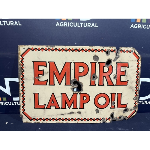 26 - ENAMEL EMPIRE LAMP OIL SIGN