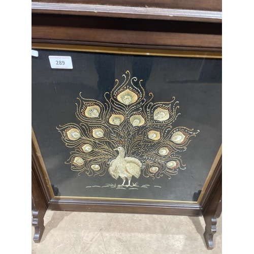 289 - EMBROIDERED FIRE SCREEN