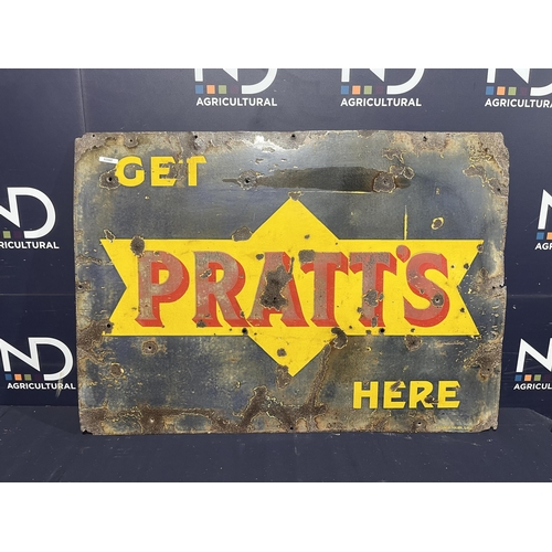 30 - LARGE ENAMEL PRATTS SIGN