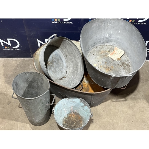 34 - GALVANISED BUCKETS ETC