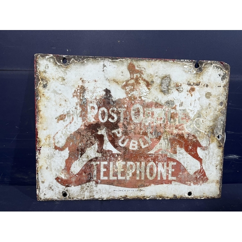 38 - ENAMEL POST OFFICE SIGN