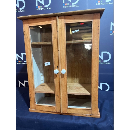 75 - VICTORIAN PINE WALL CABINET