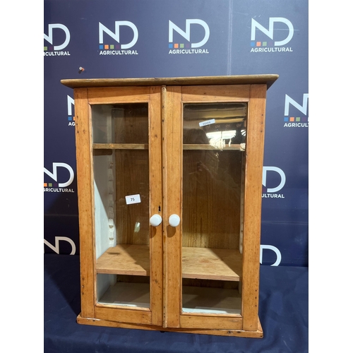 75 - VICTORIAN PINE WALL CABINET