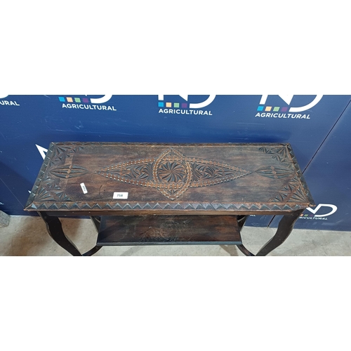 758 - CARVED TABLE