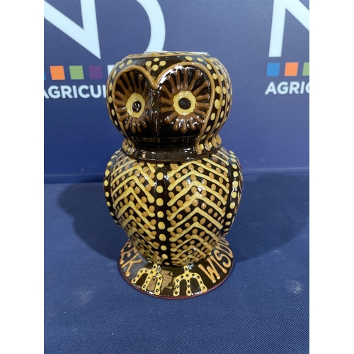 133 - SLIP WARE ALSSAGER POTTERY OWL