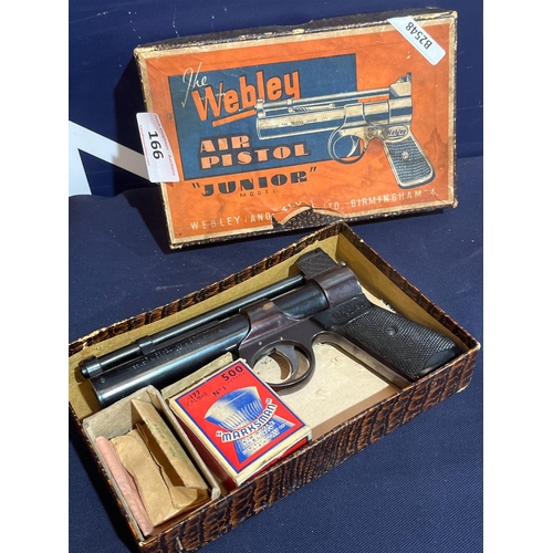 166 - WEBLEY AIR PISTOL ORIGINAL BOX