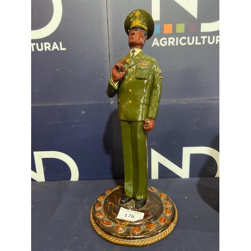 176 - LARGE WAX MILITARY FIGURE