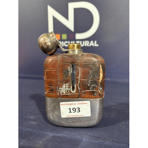 193 - LARGE HIP FLASK