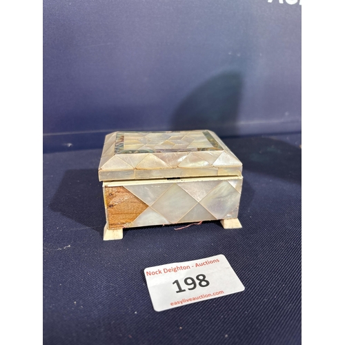 198 - SMALL MOTHER OF PEARL BOX