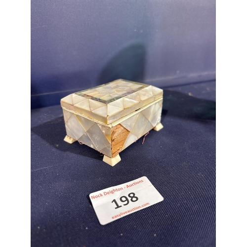 198 - SMALL MOTHER OF PEARL BOX