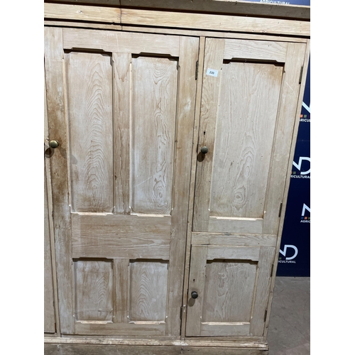 220 - VICTORIAN PINE FARMHOUSE PANTRY CUPBOARD