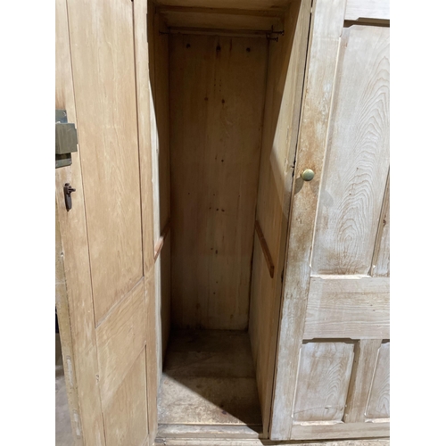 220 - VICTORIAN PINE FARMHOUSE PANTRY CUPBOARD