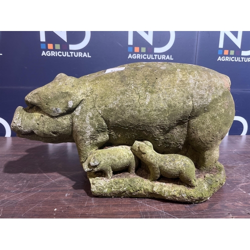 230 - COMPOSITE STONE PIG