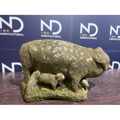 230 - COMPOSITE STONE PIG