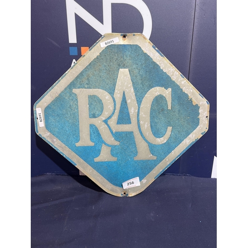 256 - VINTAGE RAC METAL SIGN