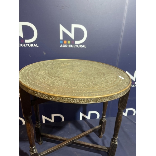 298 - CONTINENTAL BRASS TABLE