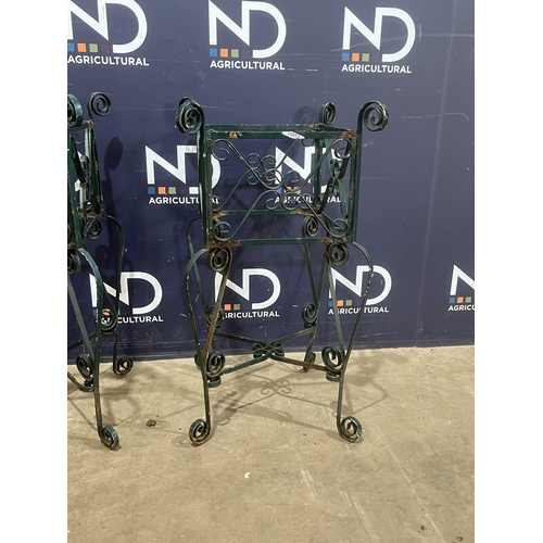 33 - WROUGHT IRON PLANTER STANDS