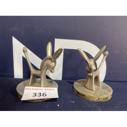 336 - MID CENTURY METAL ANIMALS