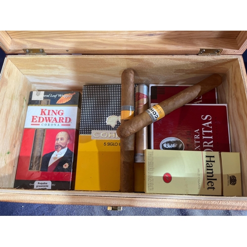 347 - HUMIDOR & CIGARS