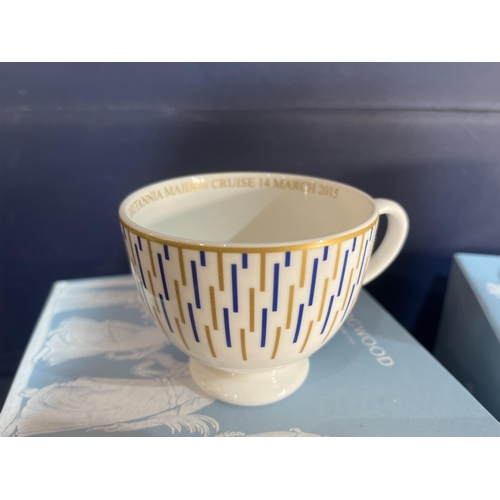 350 - PAIR OF COMMEMORATIVE WEDGWOOD CUPS