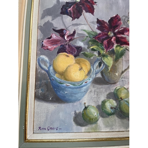 359 - SIGNED OIL ON BOARD STILL LIFE