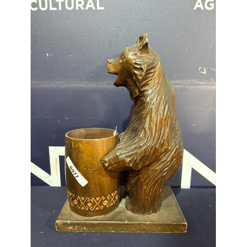 362 - CARVED WOOD BLACK FOREST BEAR