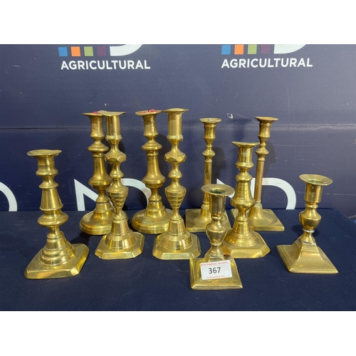 367 - BRASS CANDLESTICKS