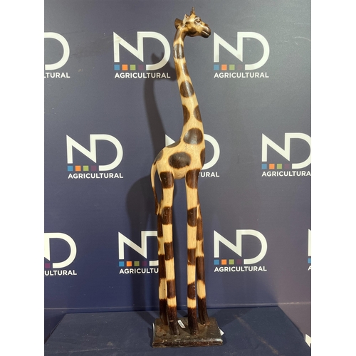 374 - WOODEN GIRAFFE FIGURE