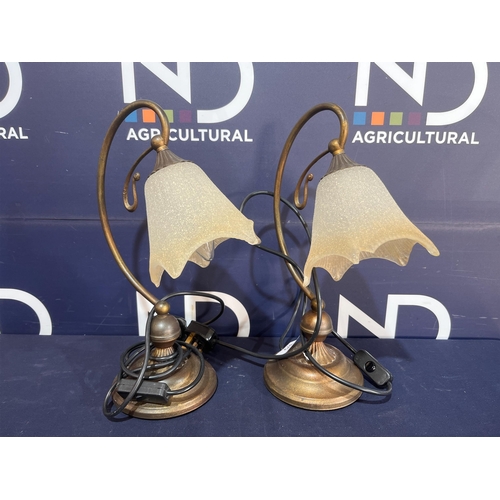 375 - PAIR OF BRASS LAMPS