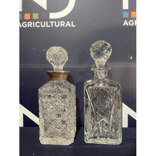 379 - CRYSTAL GLASS CUT DECANTERS