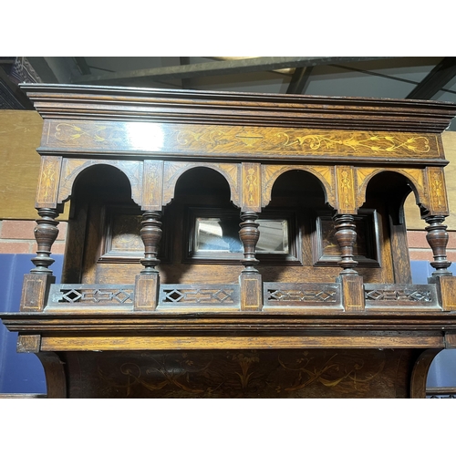 390 - LARGE MIRROR BACKED SIDEBOARD