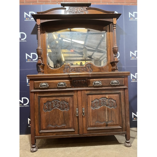 391 - LARGE MIRROR BACKED SIDEBOARD